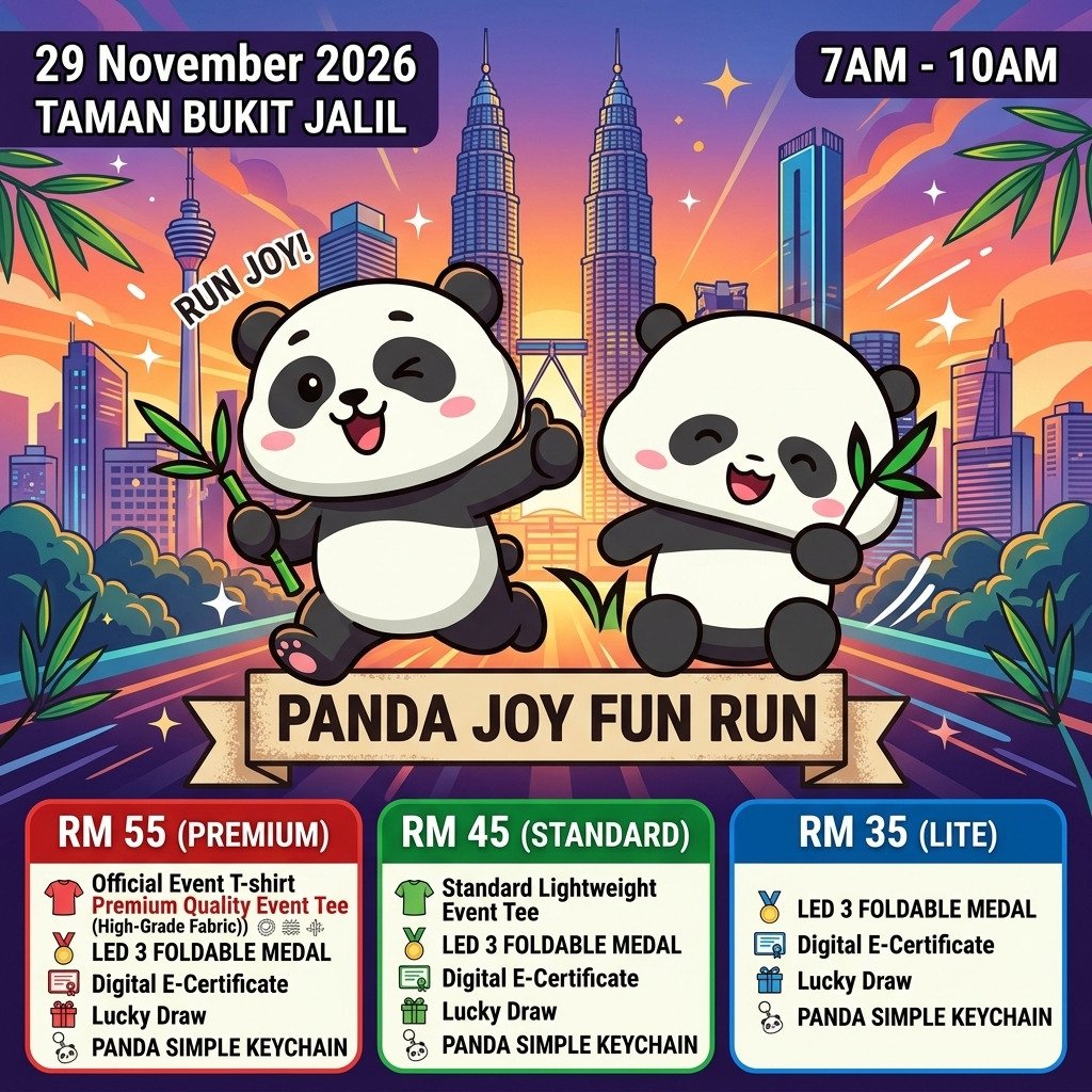 Panda Joy Fun Run — Kuala Lumpur event artwork